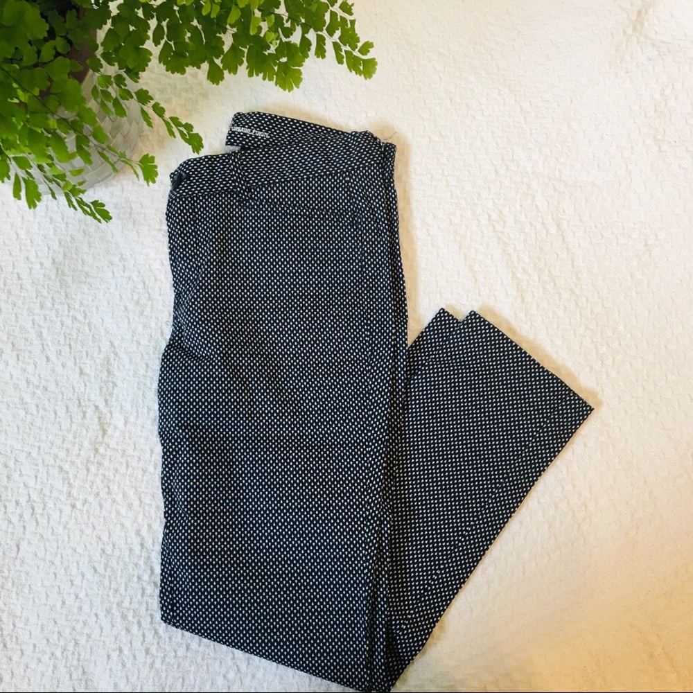 Navy patterned cotton khakis